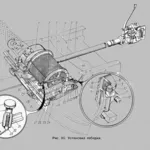 Лебедка барабанного типа с червячным редуктором, 