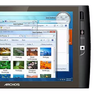 Планшет Archos 9: сенсорный 9 дюймов экран,  Intel Atom и Windows 7