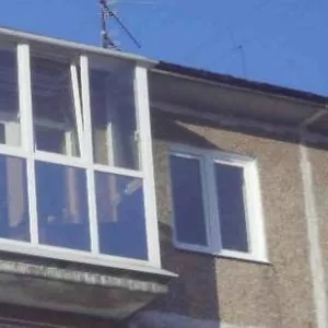 Балконы металлопластиковые французского вида.