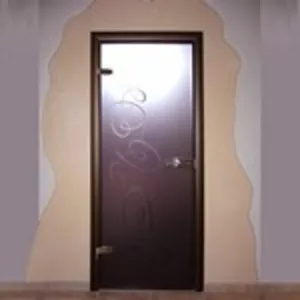 Стеклянная дверь для бани,  сауны