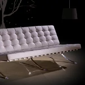 Кожаный диван Барселона в современном дизайне