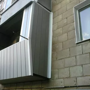 Балконы под ключ: металлокаркас,  расширение,  остекление,  наружная отделка,  внутренняя отделка.