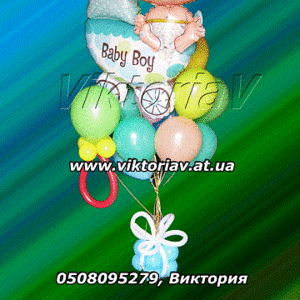 Воздушные шарики на выписку из роддома. Харьков