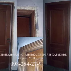 Установка межкомнатных дверей в Харькове.