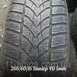 Шины Б/У зимние 205/60/16 Dunlop 4D 