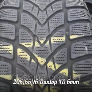 Шины Б/У зимние 205/55/16 Dunlop 4D 