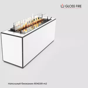 Підлоговий біокамін Render 900-m2 Gloss Fire   