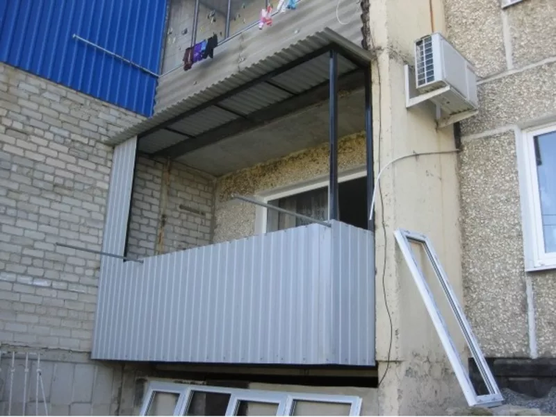 Балконы под ключ: металлокаркас,  расширение,  остекление,  наружная отделка,  внутренняя отделка. 5
