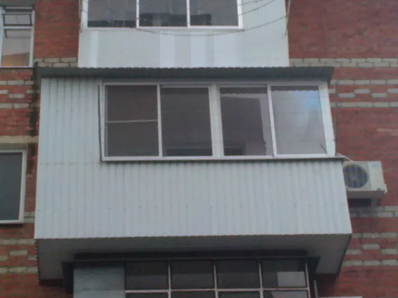 Балконы под ключ: металлокаркас,  расширение,  остекление,  наружная отделка,  внутренняя отделка. 3