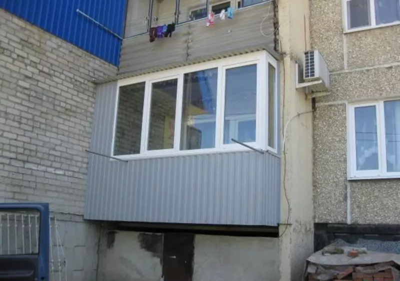 Балконы под ключ: металлокаркас,  расширение,  остекление,  наружная отделка,  внутренняя отделка. 2