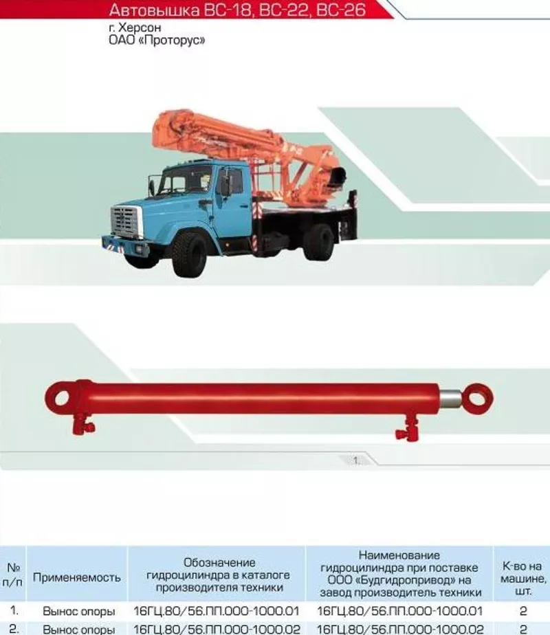 Гидроцилиндр выноса опоры 16ГЦ.80/56.ПП.000-1000.01 16ГЦ.80/56.ПП.000-