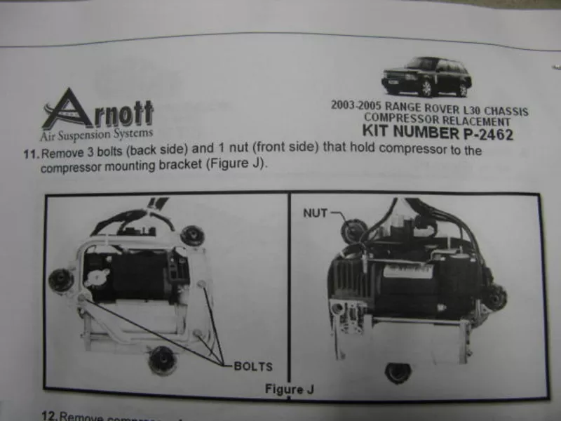 Пневмокомпрессор Arnott(USA) для Range Rover(2003-2005г): P-2462 7