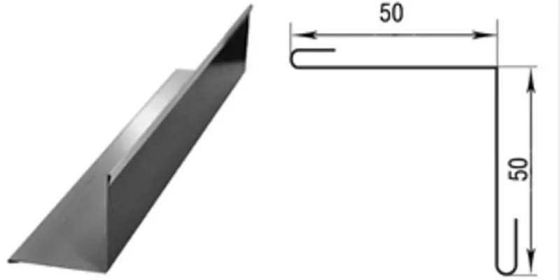   Угол внутренний с вальцовкой - производство, продажа, монтаж.  2