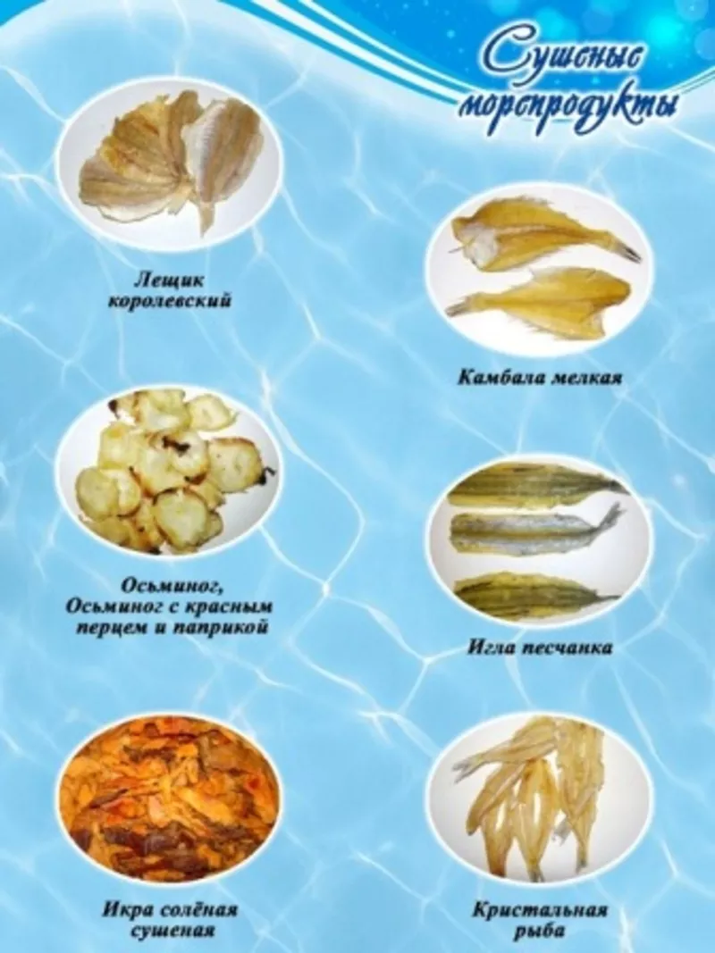 Рыба вяленая,  морепродукты,  орехи,  снеки. 3