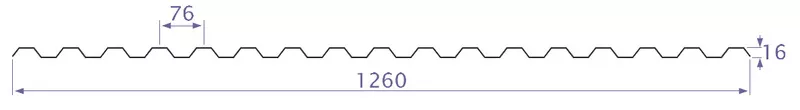 Профилированный (гофрированный) лист SUNTUF® 1260х3000 мм. 4