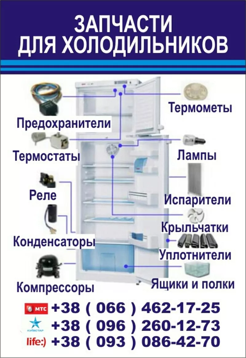 Запчасти для холодильников 