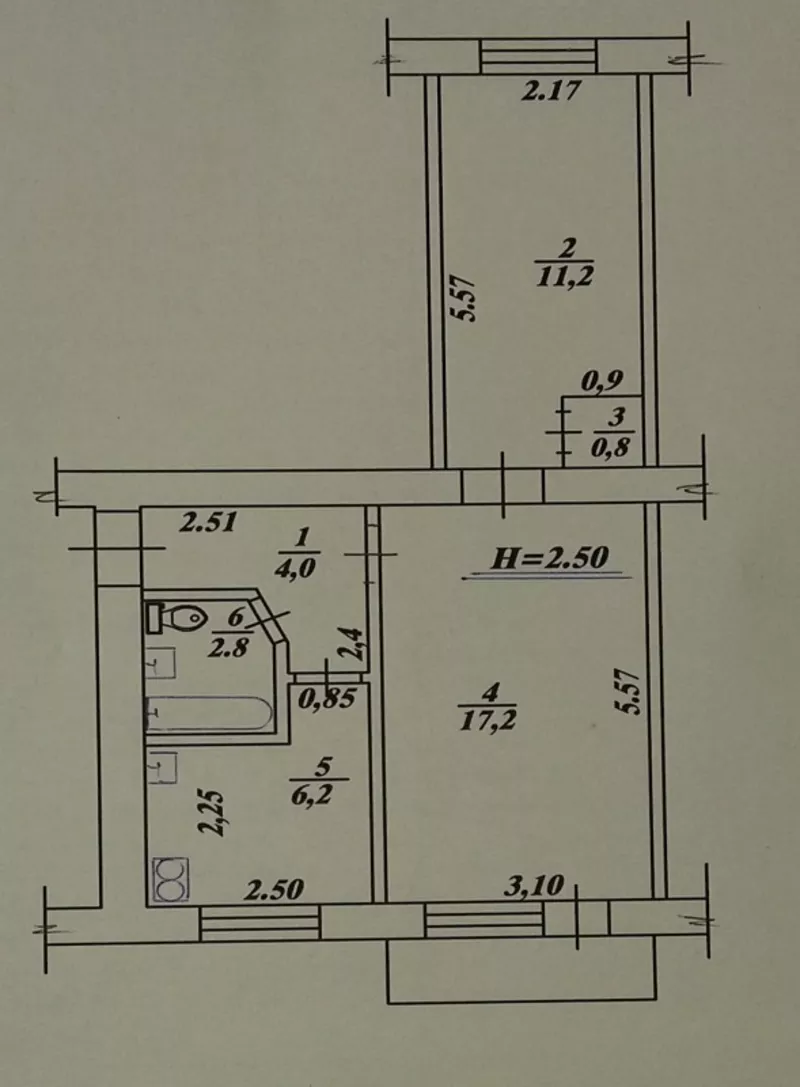 Продам 2 ком.квартиру 7