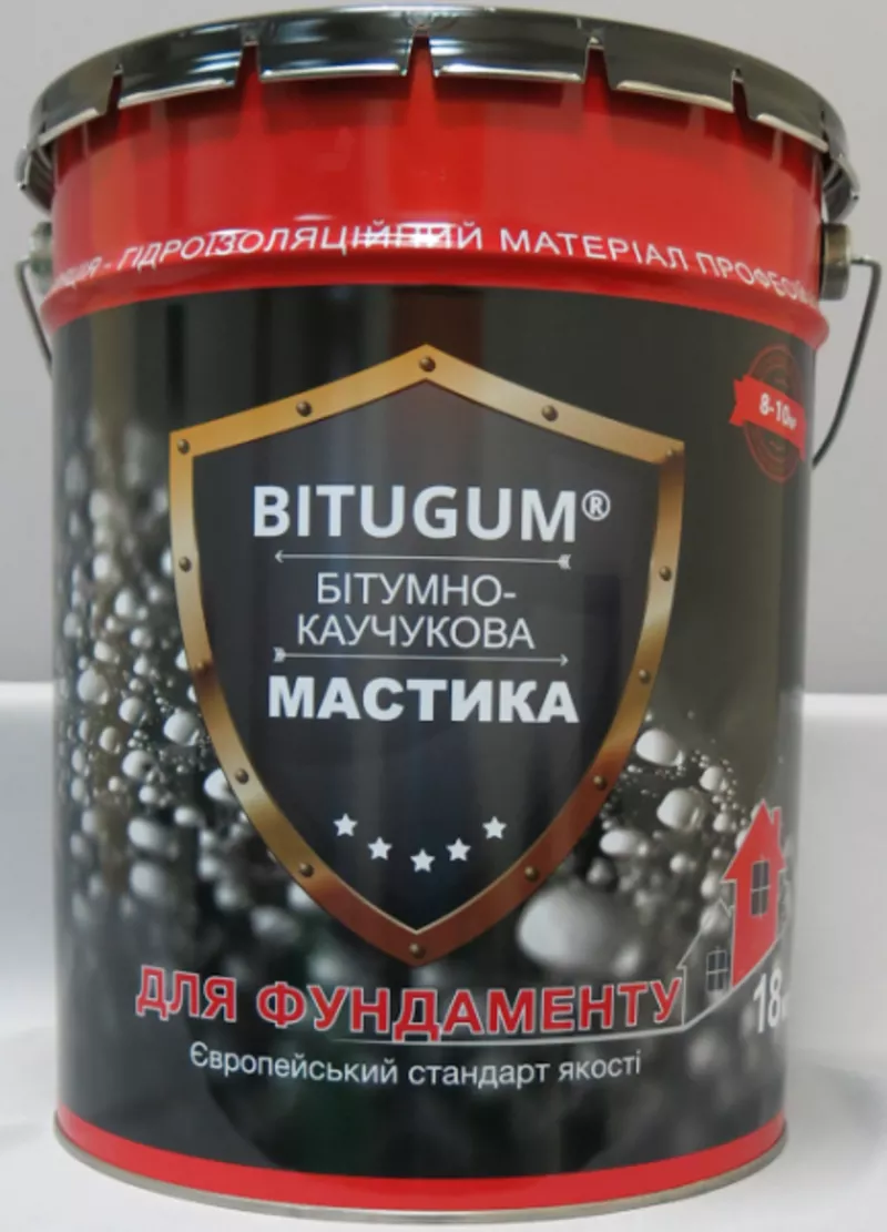 Мастика битумно-каучуковая Bitugum фундамент -10 кг