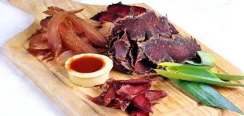 Джерки ( jerky) — кусочки вяленого мяса, снеки, мясные чипсы, закуска