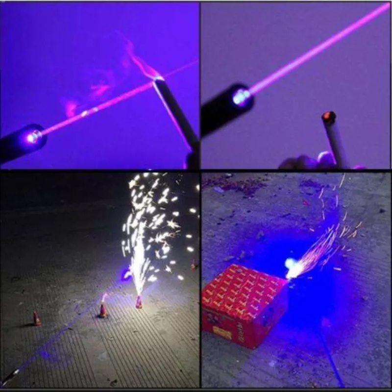 Синяя Лазерная указка 10000 mW+ 5 насадок Blue Laser 2