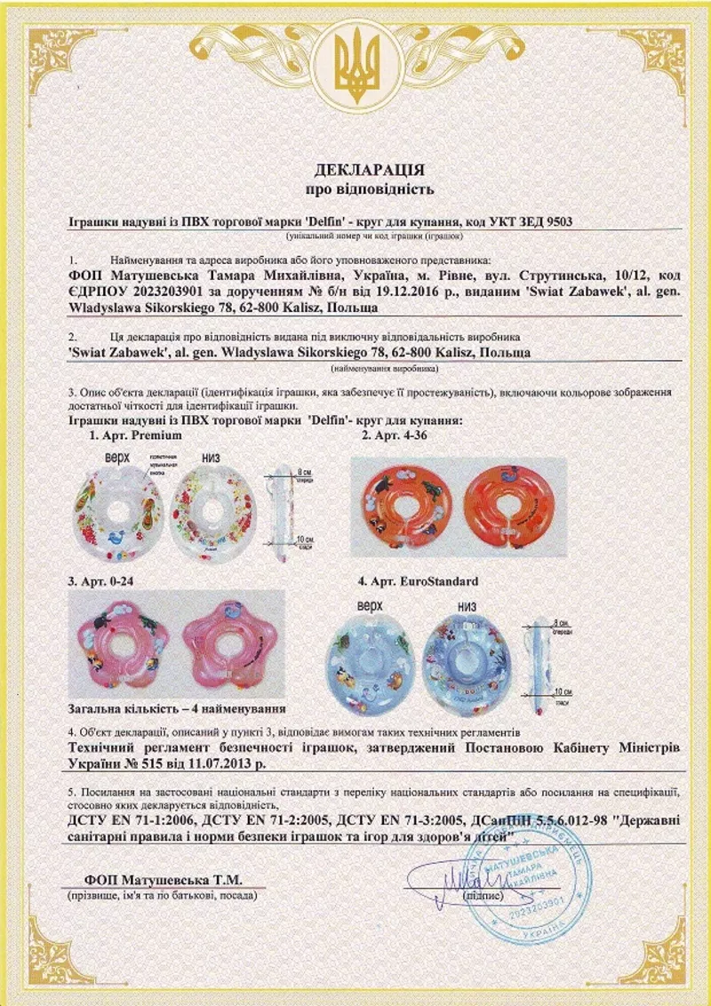 санітарний висновок СЕС Держпродспоживслужби,  сертифікат,  УКРСЕПРО,  пр 7