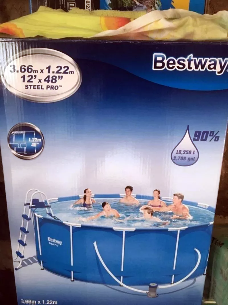 Бассейн каркасный Bestway 366х122 см с лестницей 2