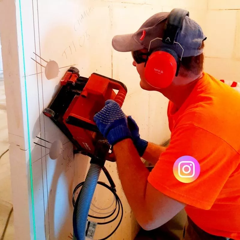 Штробление стен без пыли под электрику Харьков 7
