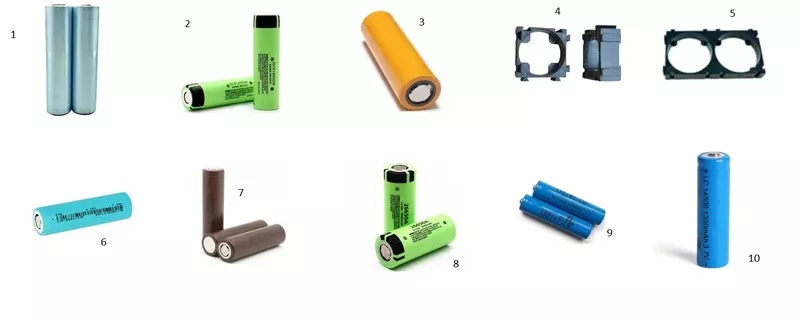 Акумулятори для power bank,  ліхтарів,  електроніки 18650/21700