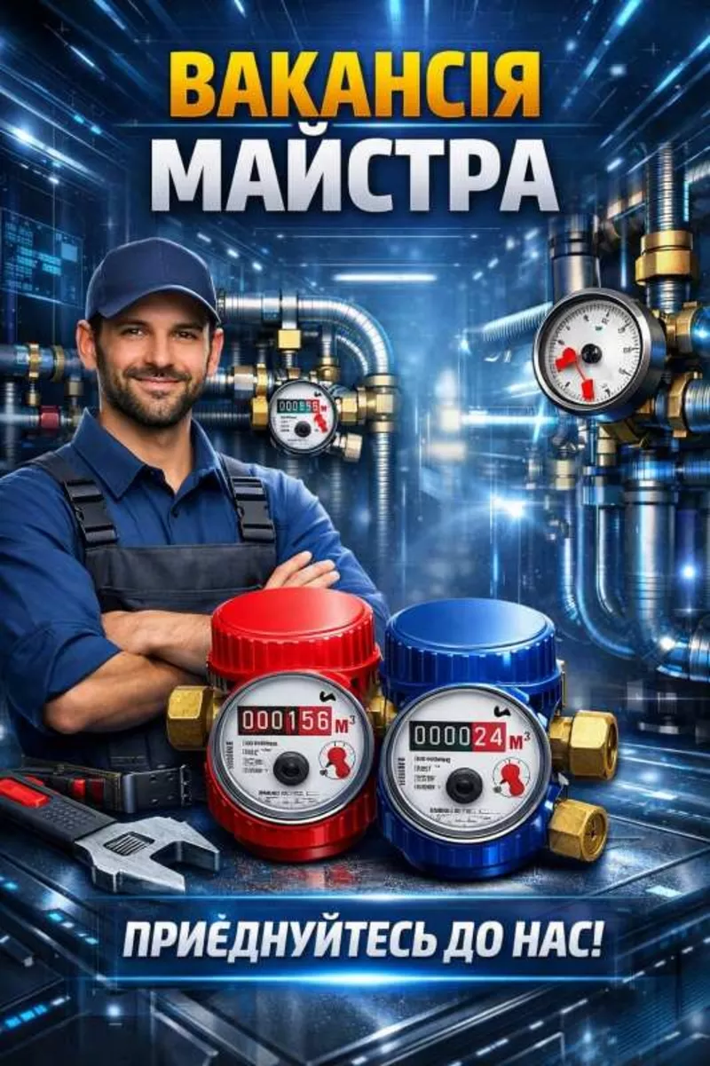 Потрібен майстер зі встановлення лічильників води