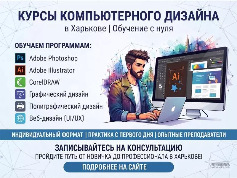 Курсы компьютерного дизайна в Харькове — освойте востребованную профессию с нуля